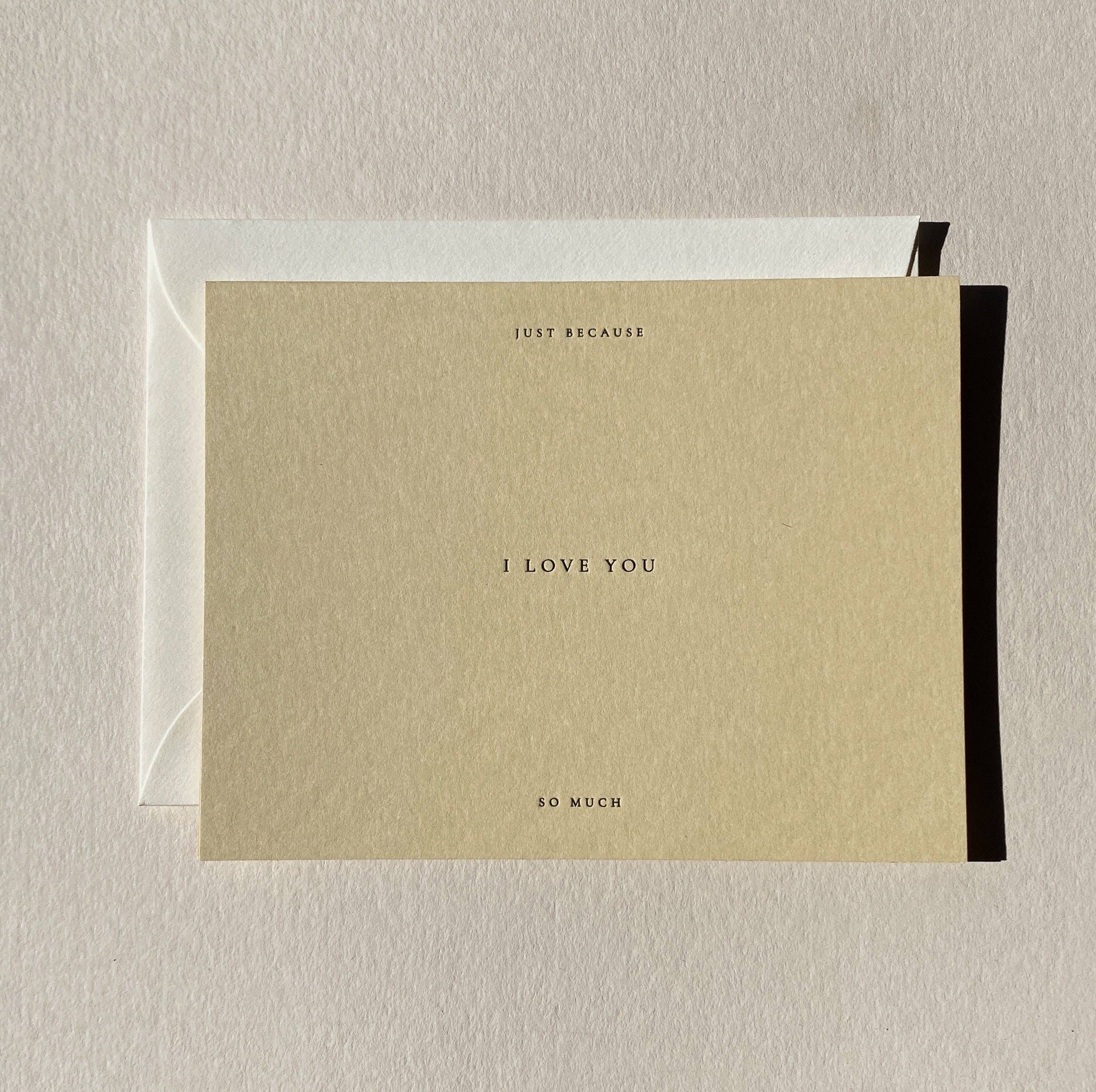 I Love You No. 01: Single Card / Sand
