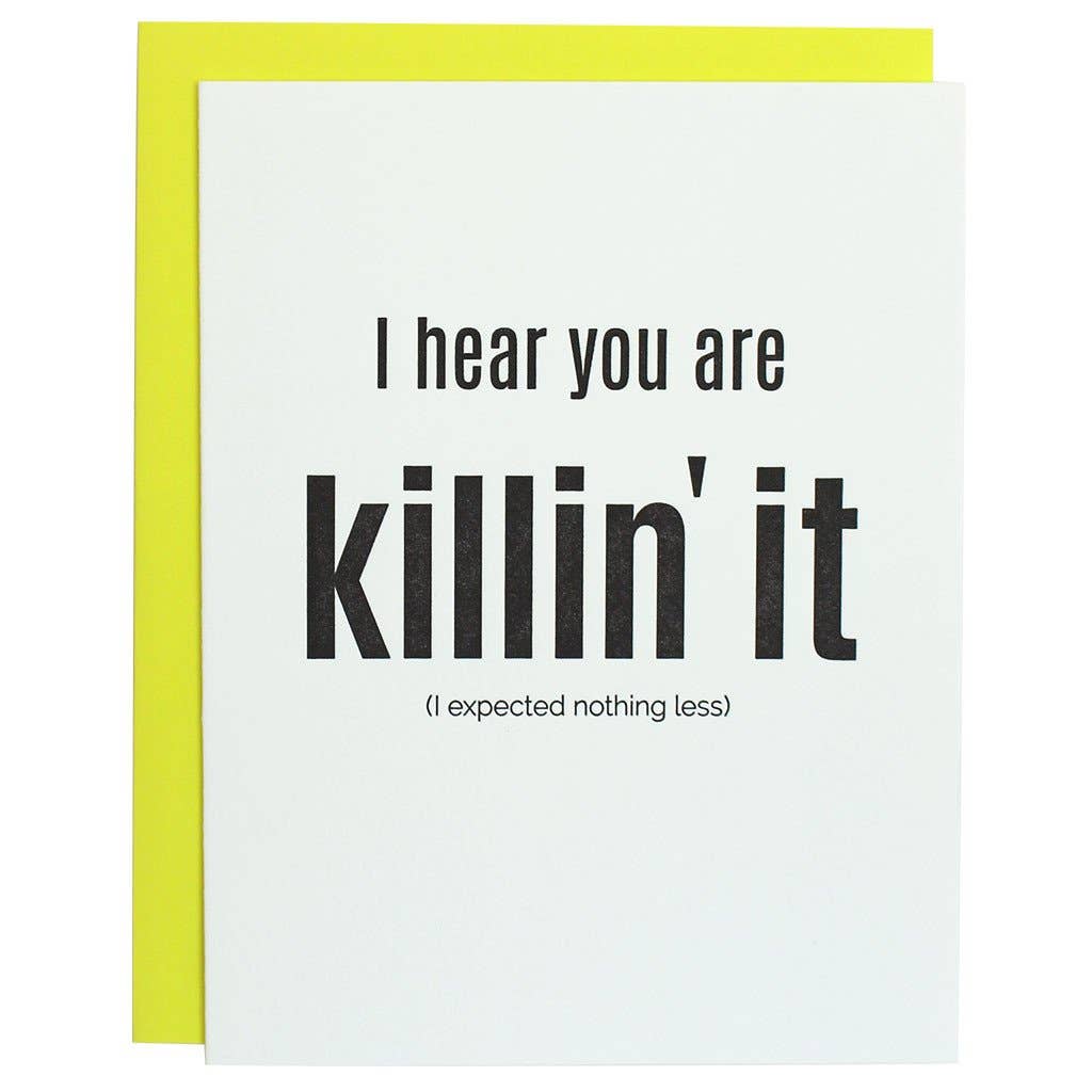 Killin' It Congratulations Letterpress Card