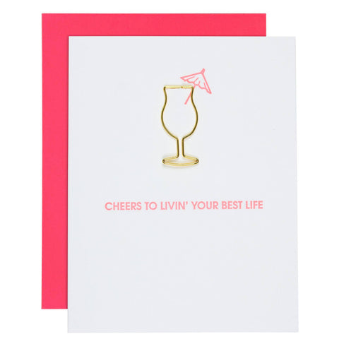 Cheers To Living Your Best Life - Daiquiri Paper Clip Letter