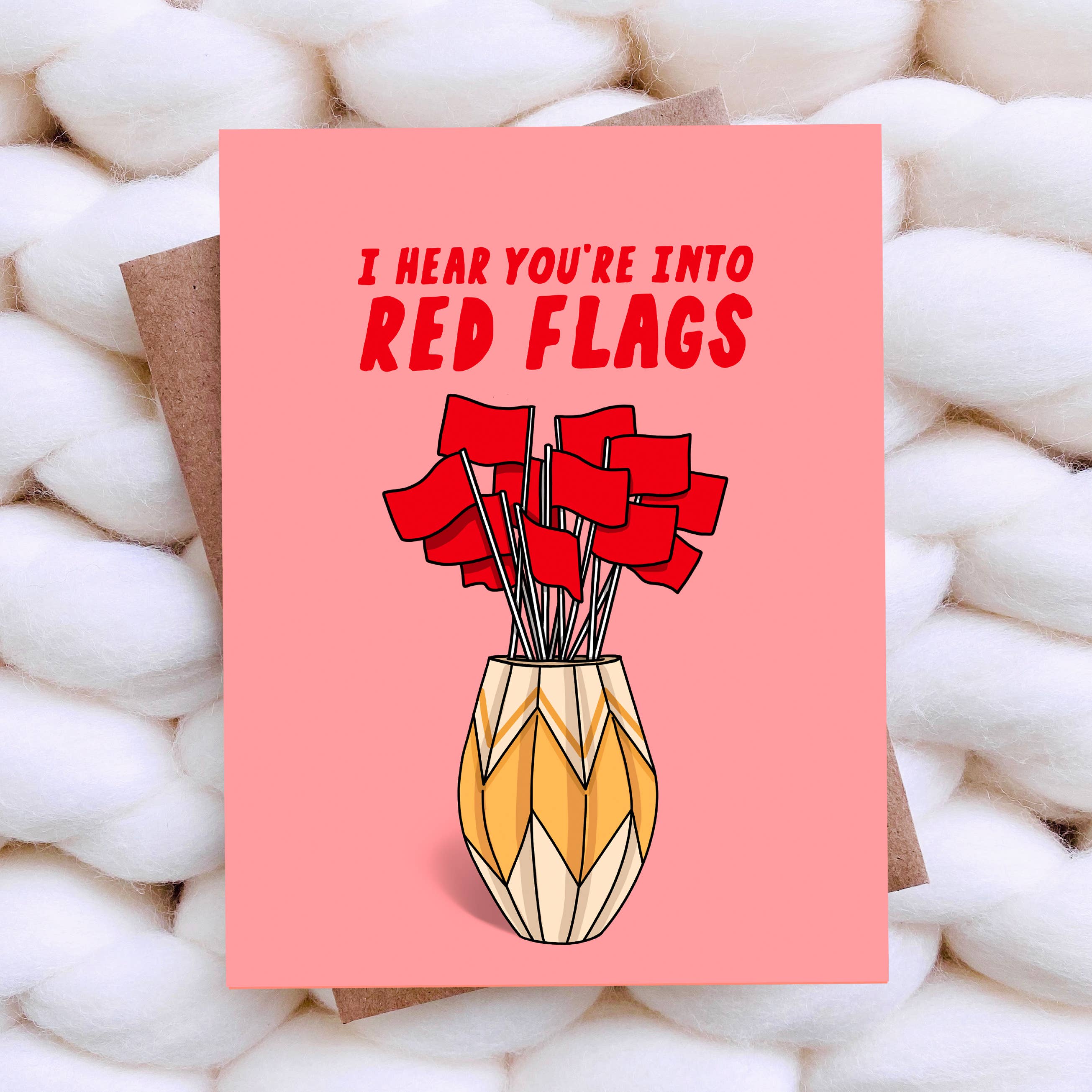 Red Flags Funny Galentine / Valentine - Galentines Day Card