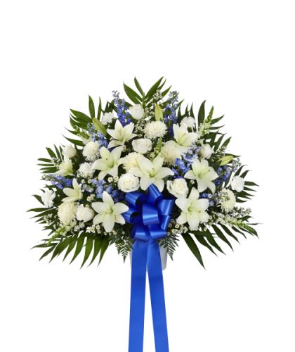 Heartfelt Sympathies Basket In Blue