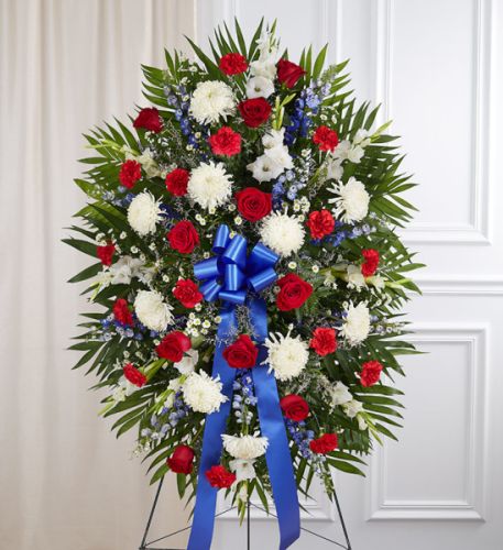 Red, White & Blue Sympathy Spray