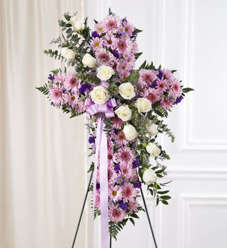 Peace & Prayers Standing Cross In Lavender