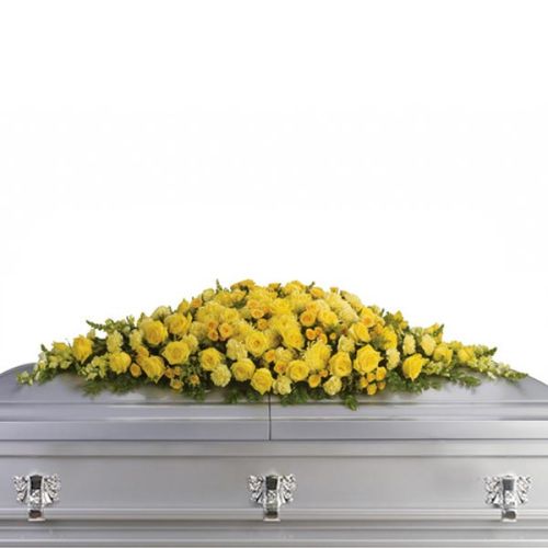 Golden Garden Casket Spray