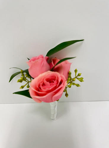 Pink Spray Rose Boutonniere