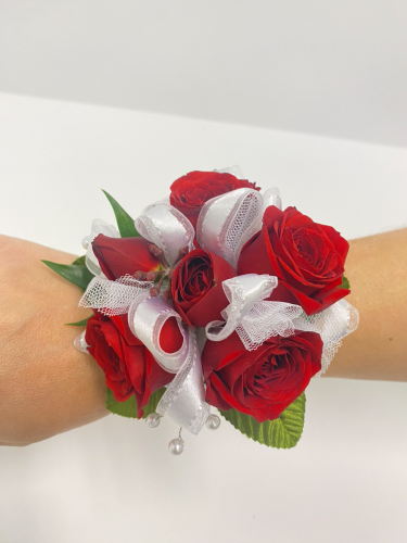 Red Spray Rose Corsage